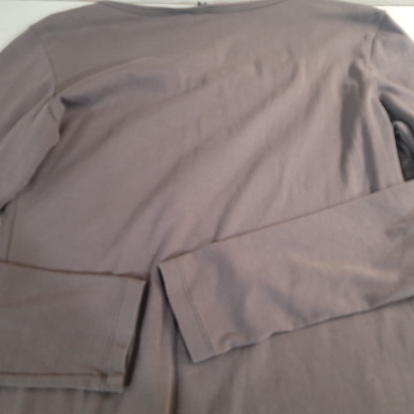 Jarbo Cinder Vented Box Top in Pima Cotton Stretch Long Sleeve Crew neck Shirt - Picture 3 of 5